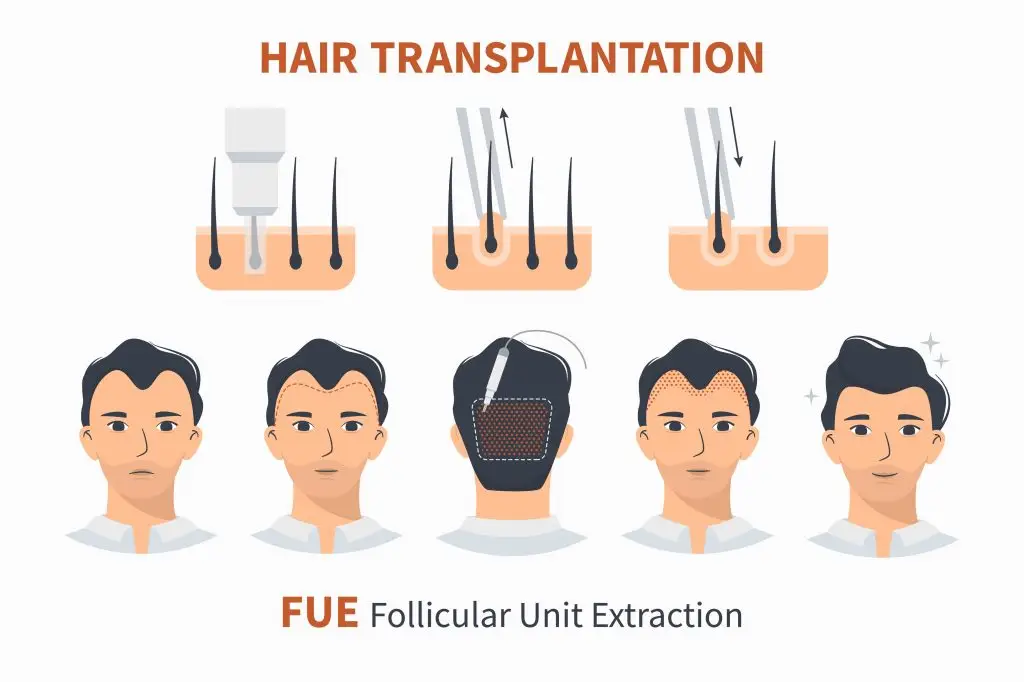 ปลูกผมถาวรเทคนิค FUE วิธีรักษาผมบาง ศีรษะล้าน แบบไร้แผลเย็บ