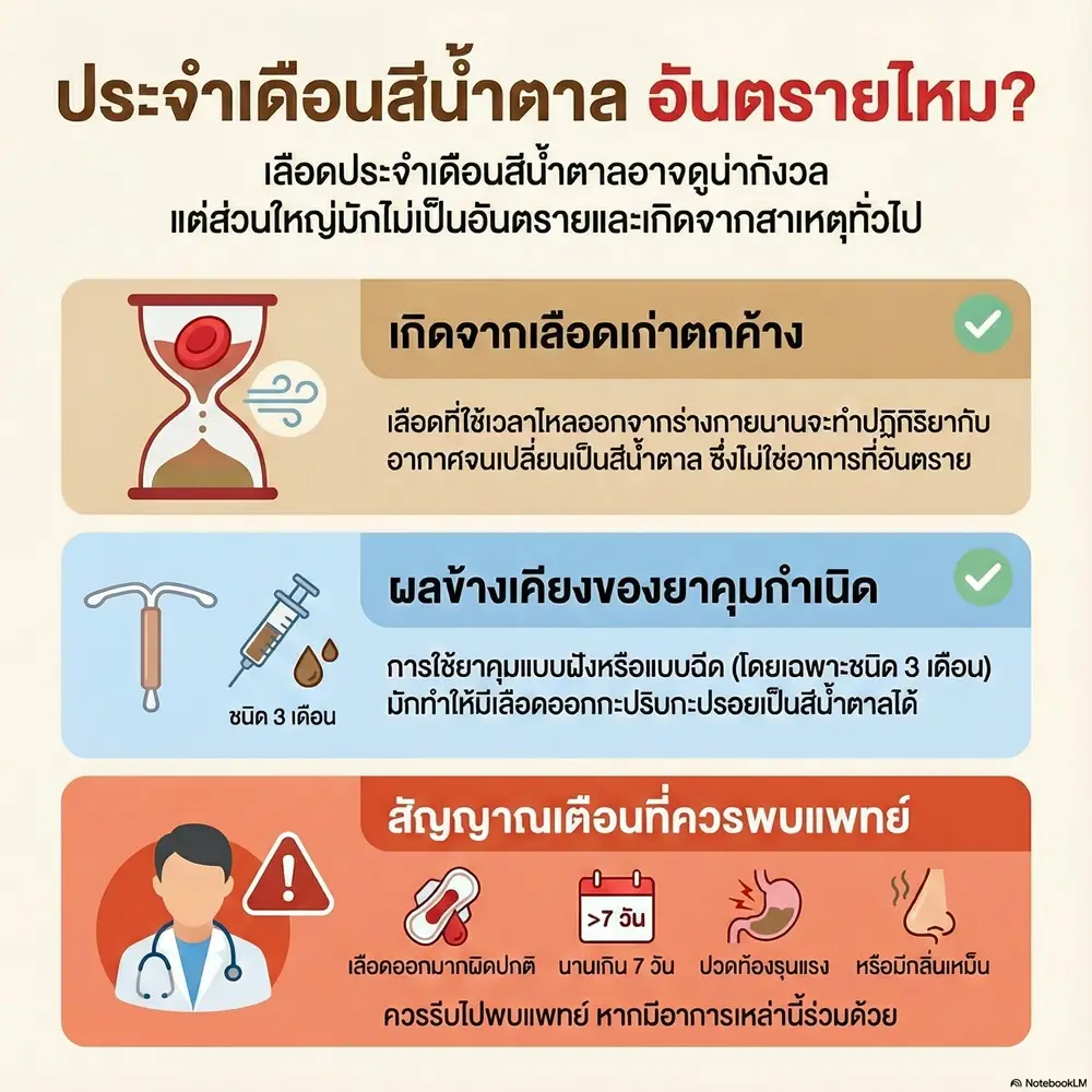 ประจําเดือนสีน้ำตาล กะปริบกะปรอย มาน้อย เพราะเหตุใด ? 1 ประจำเดือนสีน้ำตาล