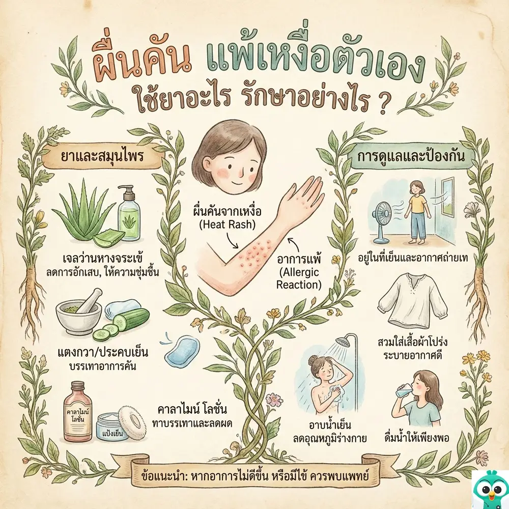 ผื่นคัน แพ้เหงื่อตัวเอง ใช้ยาอะไร รักษาอย่างไร ? 1 ผื่นคัน แพ้เหงื่อตัวเอง ใช้ยาอะไร รักษาอย่างไร ?