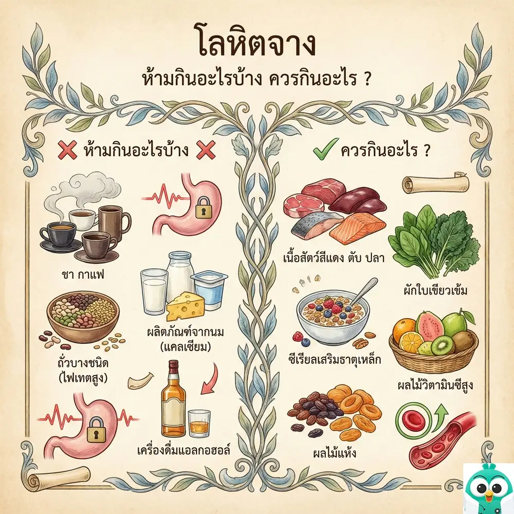 โลหิตจาง ห้ามกินอะไรบ้าง ควรกินอะไร ? 1 โลหิตจาง