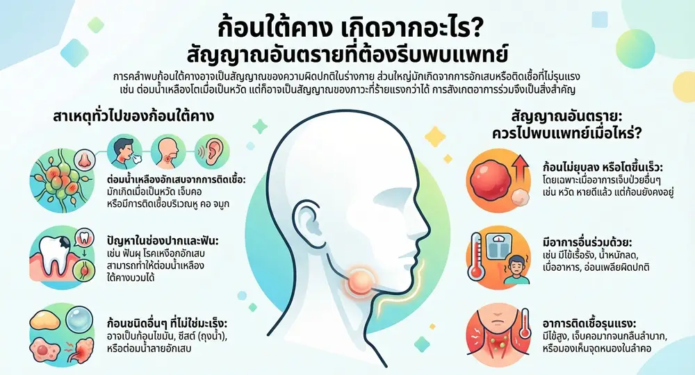 ใต้คางบวมเป็นก้อน มีวิธีรักษาอย่างไร ? 1 ใต้คางบวมเป็นก้อน มีวิธีรักษาอย่างไร ?