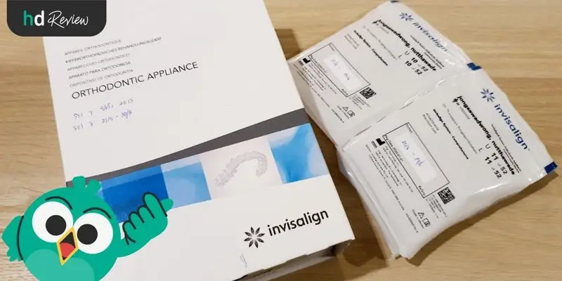 ชิ้นงานจัดฟันแบบใส Invisalign Full ทั้งฟันบนและฟันล่าง
