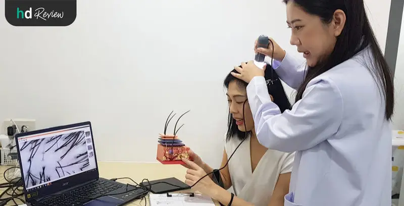 ขั้นตอนการทำเลเซอร์กระตุ้นรากผม Hair Growth Laser ที่ Grow & Glow Clinic