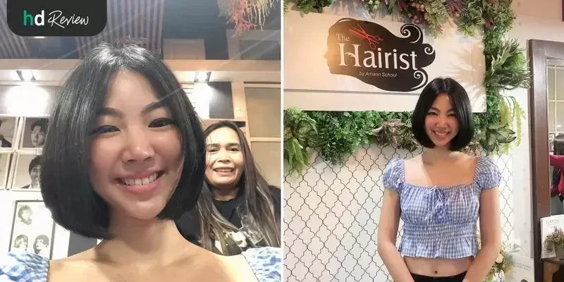 ภาพผลลัพธ์หลังจากตัดสระ และ ทรีตเมนต์ ที่ The Hairist