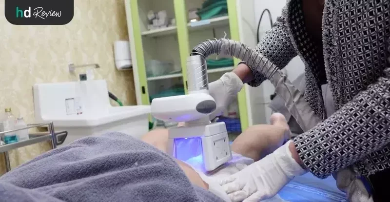 ภาพขั้นตอนการสลายไขมันต้นขา ด้วย Cool Slimming ที่ Levince Clinic