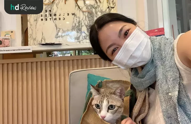 ภาพผู้มาใช้บริการฉีดวัคซีนแมว ที่ Hato Pets Wellness Center
