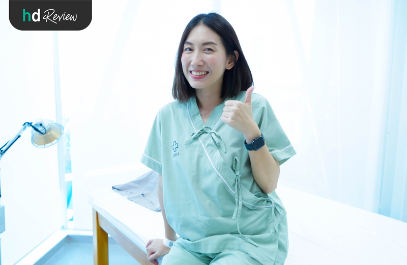 หลังใช้บริการฝังเข็ม นวดกระชับหน้าด้วยกัวซา ที่ โรงพยาบาลรวมใจรักษ์ @สุขุมวิท 62