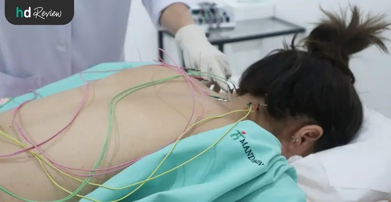 ภาพขั้นตอนการฝังเข็ม