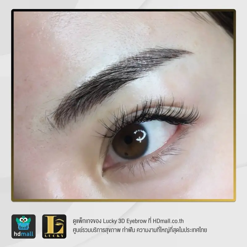 รีวิว สักคิ้วไล่เฉดสี ที่ Lucky 3D Eyebrow
