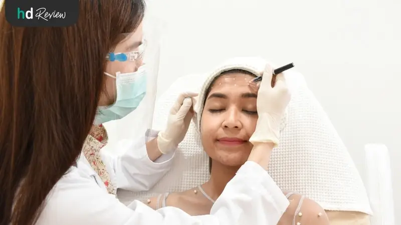 คุณหมอกำลังจะฉีดโบท็อกซ์ริ้วรอย ที่ Bless Clinic สุพรรณบุรี
