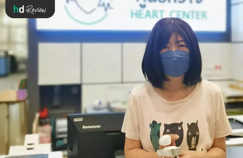 ผู้ใช้บริการตรวจหัวใจด้วยคลื่นเสียงสะท้อนความถี่สูง (Echocardiography) ที่ โรงพยาบาลนครธน