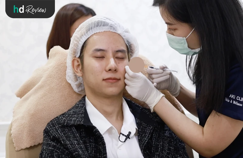 ขั้นตอนการฉีดฟื้นฟูใต้ตาคล้ำ Eye Stem ที่ Aki Clinic