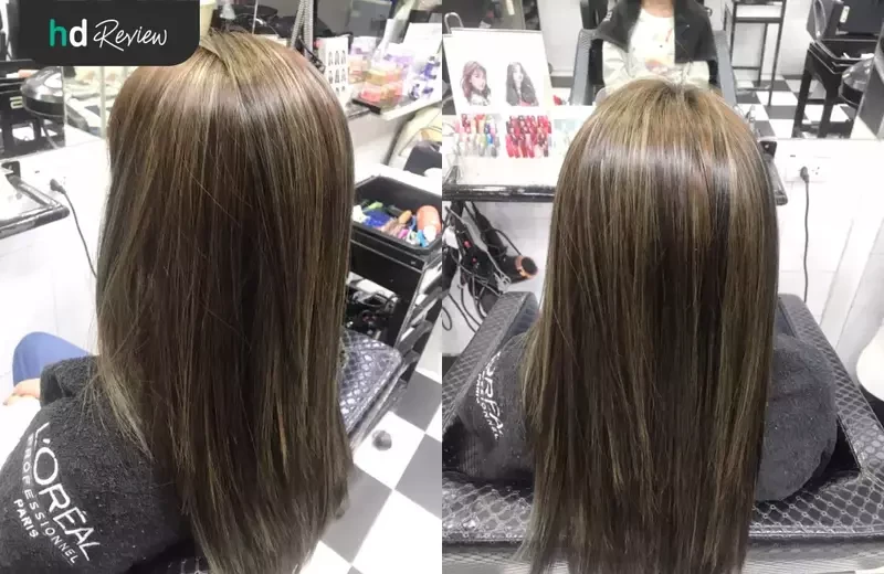 ผลลัพธ์หลังจากทำไฮไลท์ผม ที่ Hair Class Salon