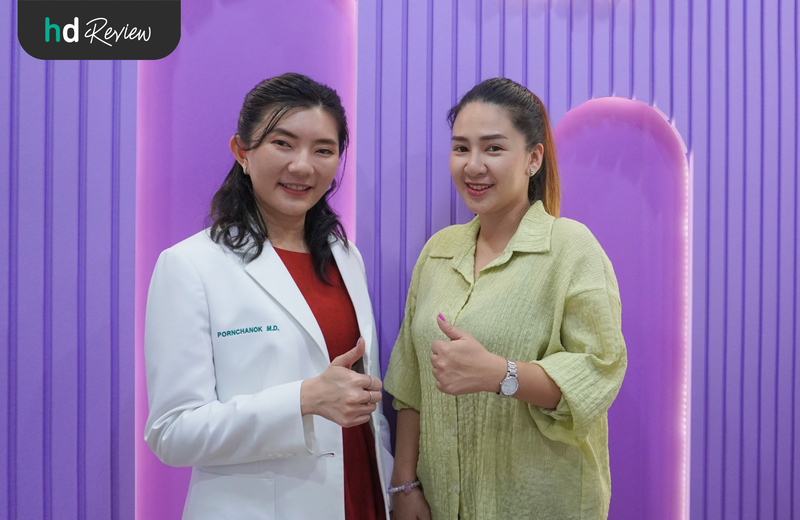 ผู้ใช้บริการฉีดโบท็อกซ์ Aestox ลดริ้วรอยหางตา ขมวดคิ้ว ที่ Chrio Clinic