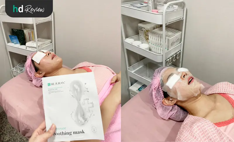 มาสก์หน้าหลังฉีด Rejuran ที่ Prompon Clinic