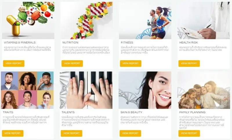 ผลตรวจวิเคราะห์สุขภาพด้วย DNA โดย Geneus DNA