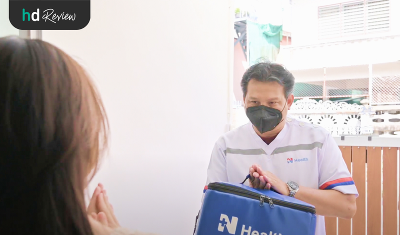 เจ้าหน้าที่จาก N Health มาตรวจภูมิแพ้อาหารแฝงที่บ้าน