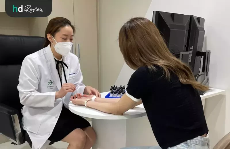 ขั้นตอนการตรวจภูมิแพ้ด้วยวิธีสะกิดผิวหนัง 10 รายการ ที่ โรงพยาบาลพญาไท 2