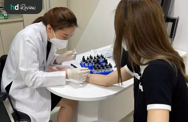 ขั้นตอนการตรวจภูมิแพ้ด้วยวิธีสะกิดผิวหนัง 10 รายการ ที่ โรงพยาบาลพญาไท 2