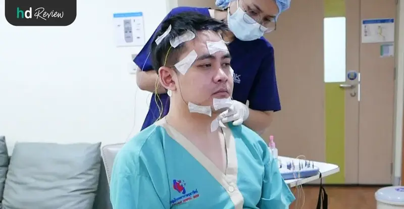 ขั้นตอนการติดตั้งอุปกรณ์เพื่อตรวจการนอนหลับ