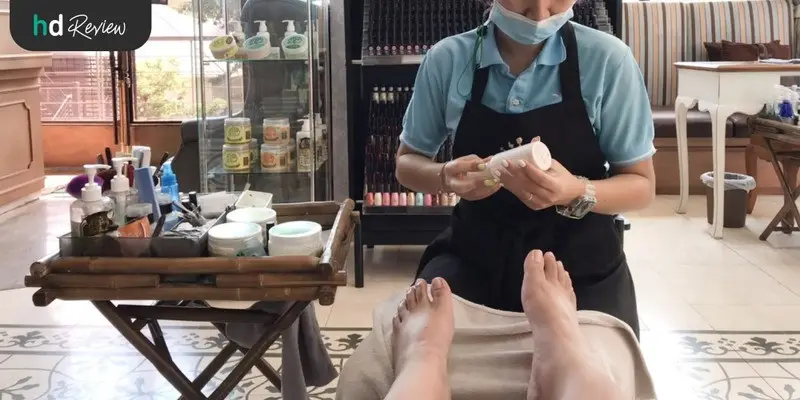 ขั้นตอนการทำสปามือเท้า ทาเล็บ ที่ Nail Parfait