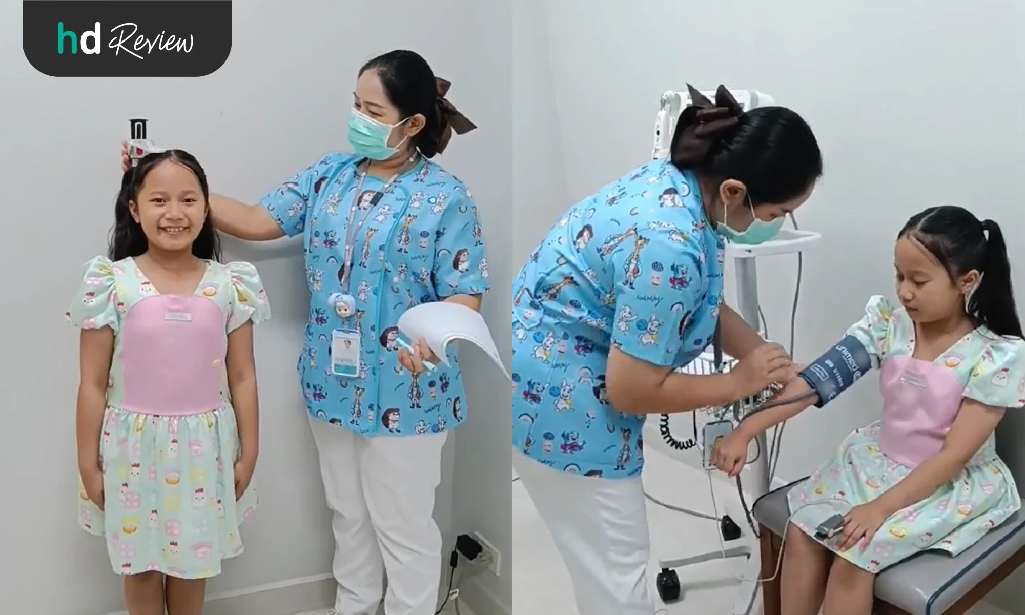 ตรวจร่างกายพื้นฐาน ชั่งน้ำหนัก วัดส่วนสูง และวัดความดัน