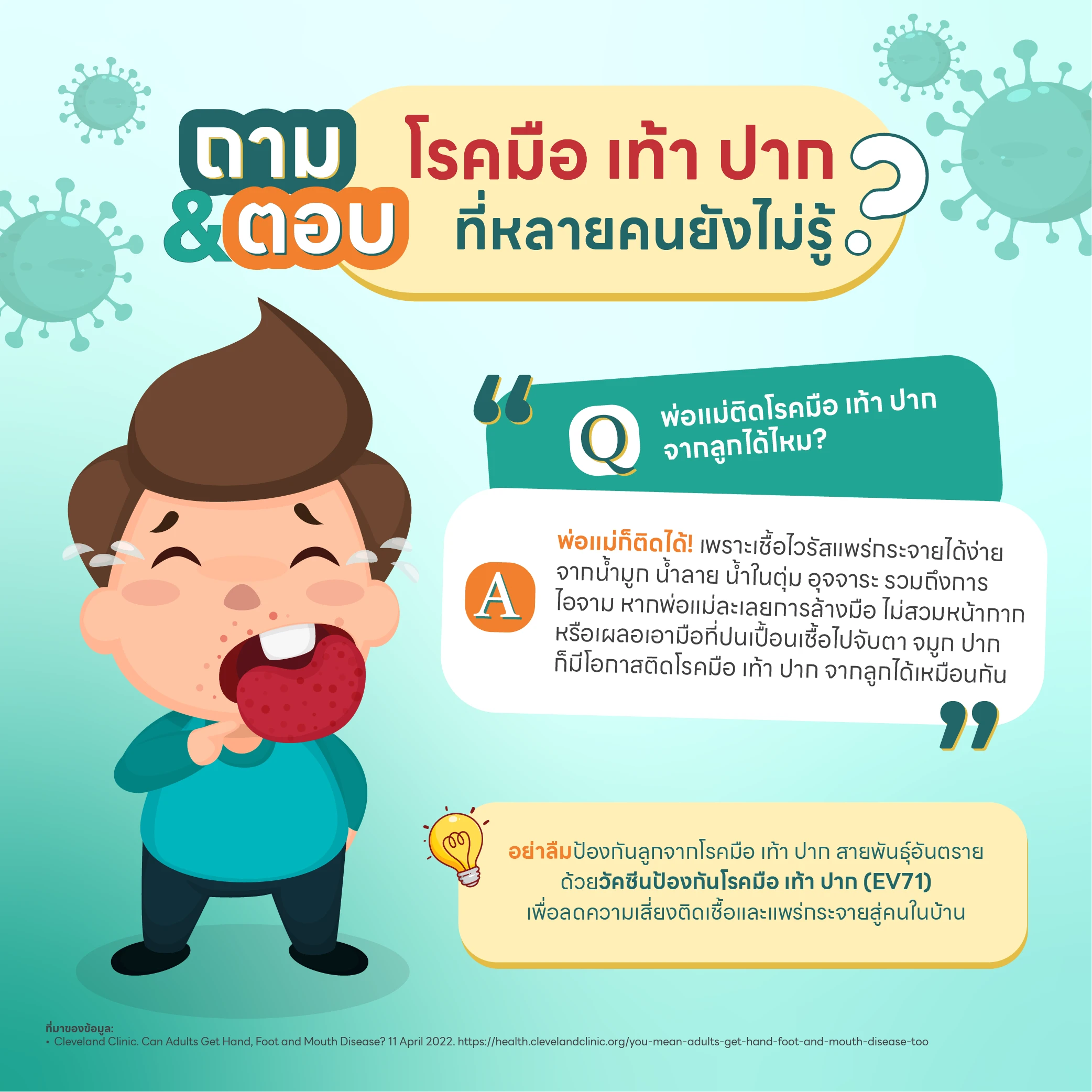 โรคมือเท้าปากในผู้ใหญ่