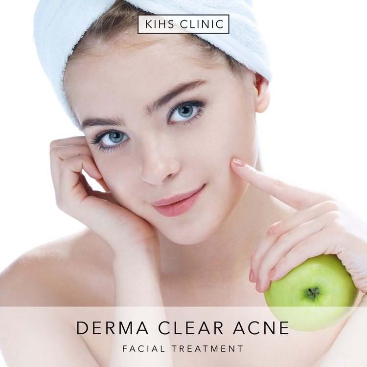 ทำทรีตเมนต์รักษาสิว 4 ขั้นตอน (Derma Clear Acne Facial Treatment) 60 นาที 1 ครั้ง ที่ KIHS Clinic